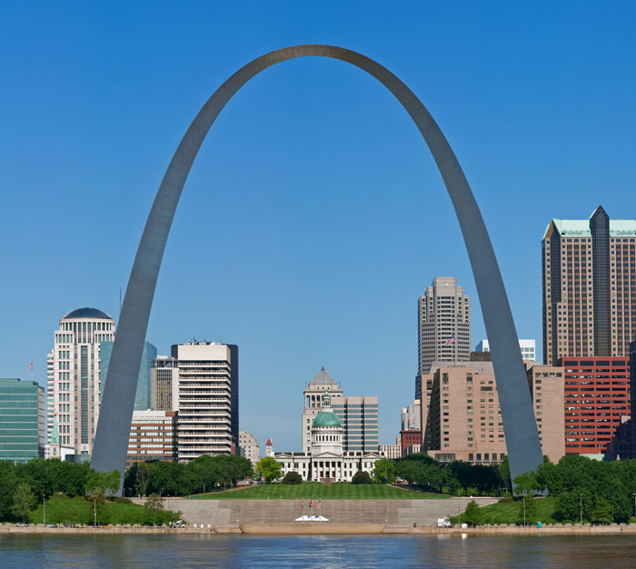 St. Louis skyline with Gateway Arch