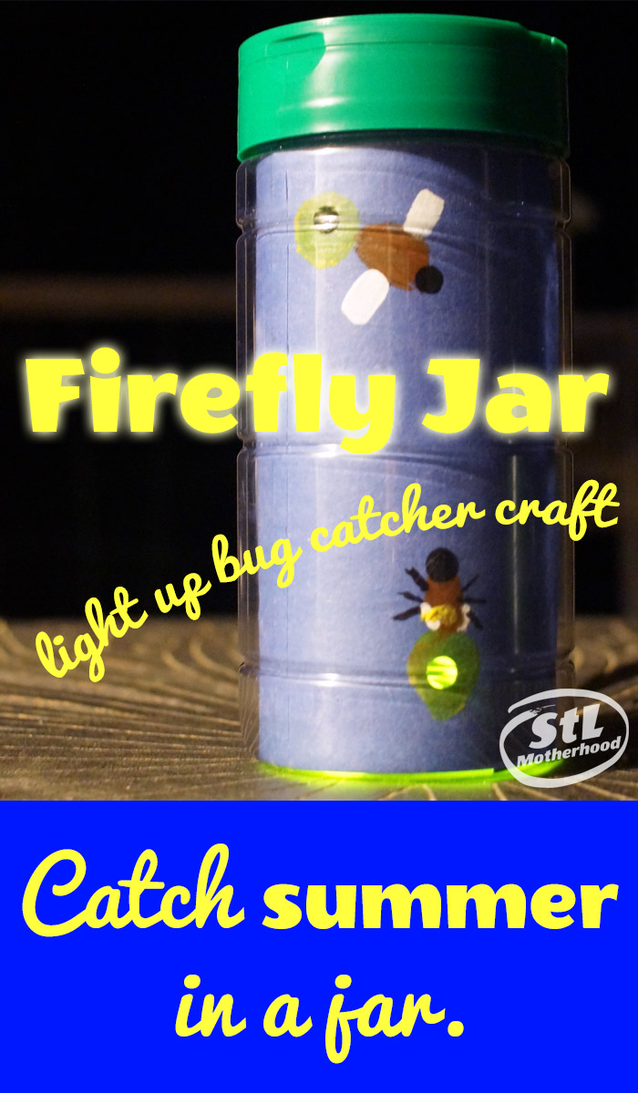 Craft a firefly jar with paint and paper.