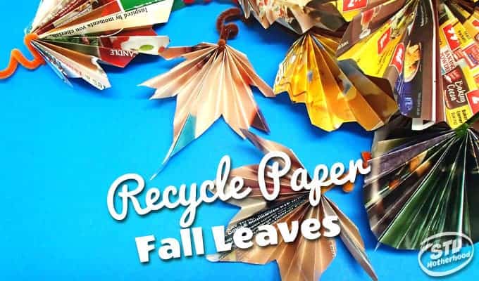 fall leaves from recycled paper