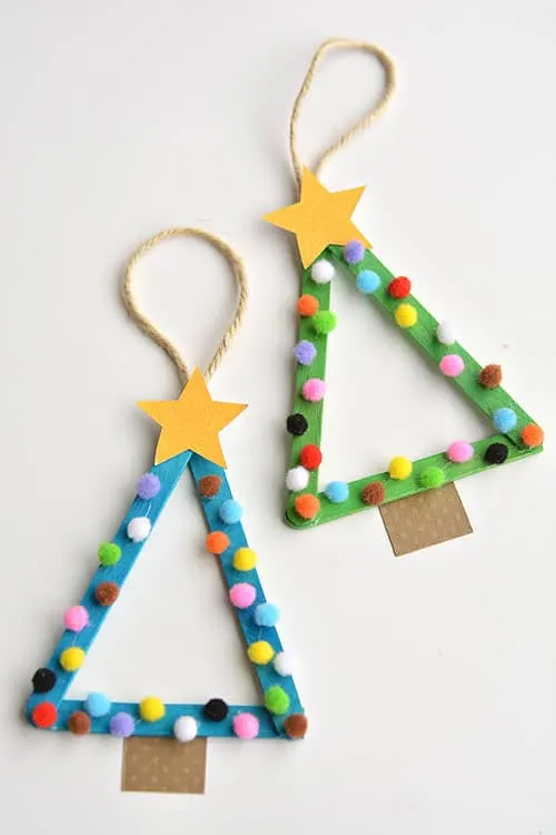 Popsicle Stick Christmas Trees