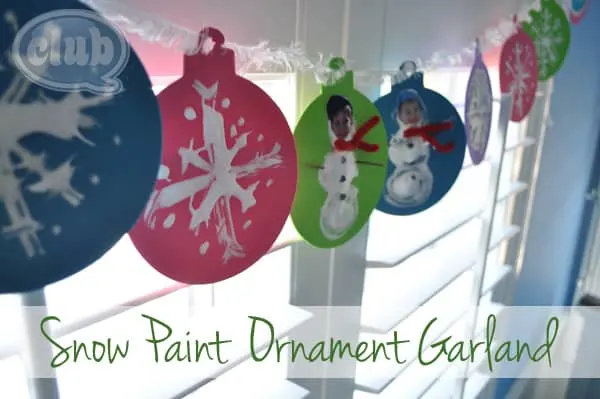 snow paint christmas ornament