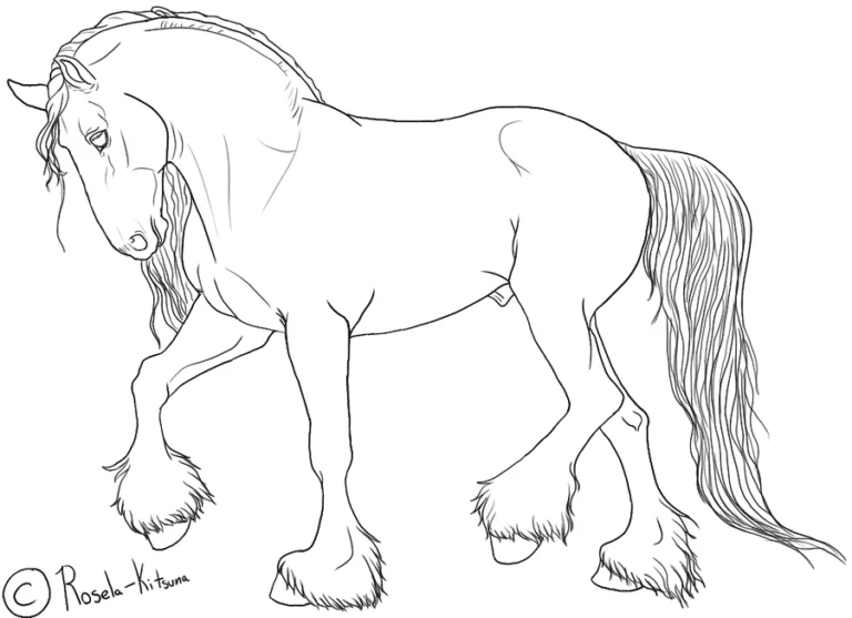 Horse Sketch Horse Coloring Pages Horse Art Drawing