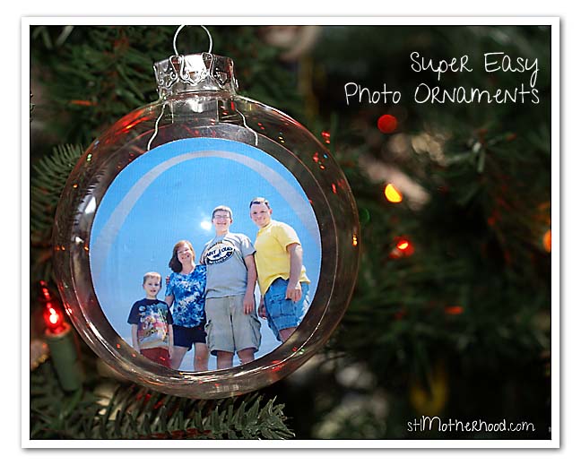 glass photo ornaments