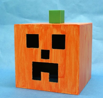 Minecraft Pumpkin craft for Halloween