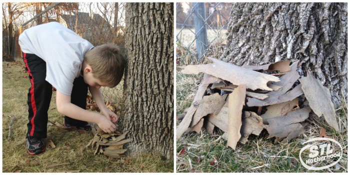 fairy house from a milk carton