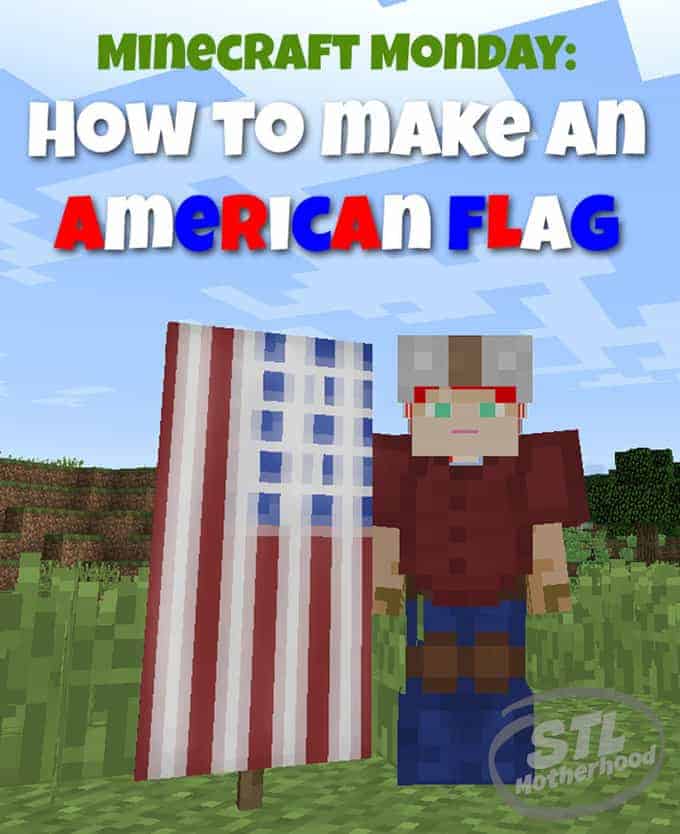 A minecraft American Flag