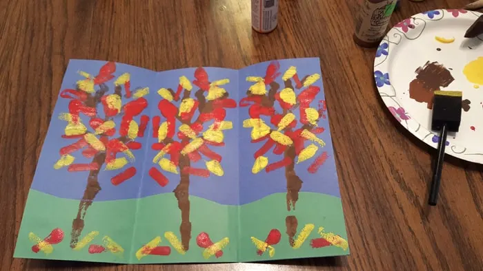 Paint a Mirror Image Forest for Fall (kids craft)