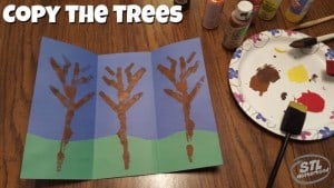 Paint a Mirror Image Forest for Fall (kids craft)