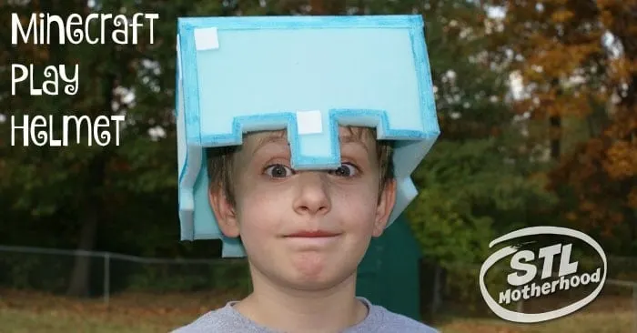DIY Minecraft Play Helmet from stlMotherhood
