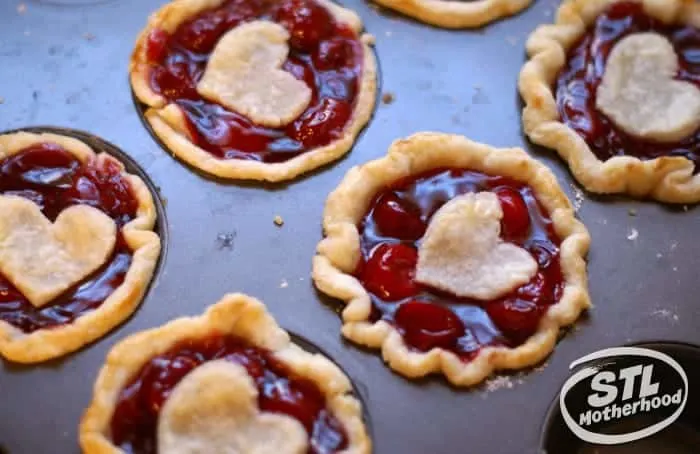mini cherry pies for your sweetheart
