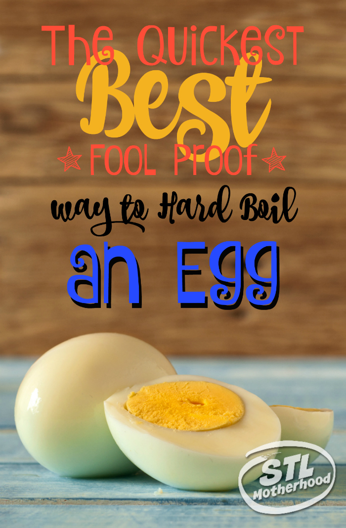 The quickest best fool poof way to hard boil an egg