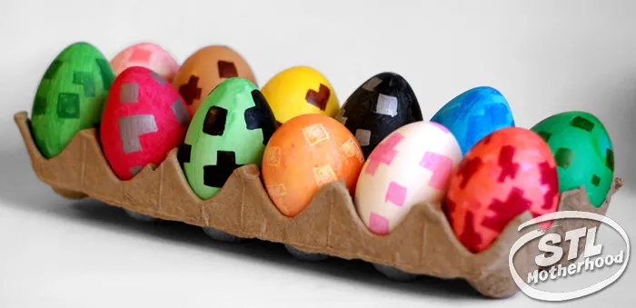 how to decorate minecraft easter eggs with mob chart