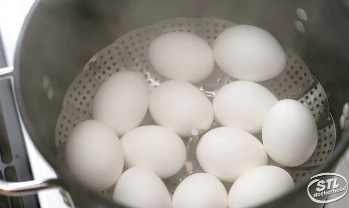 For easy to peel eggs...steam them!