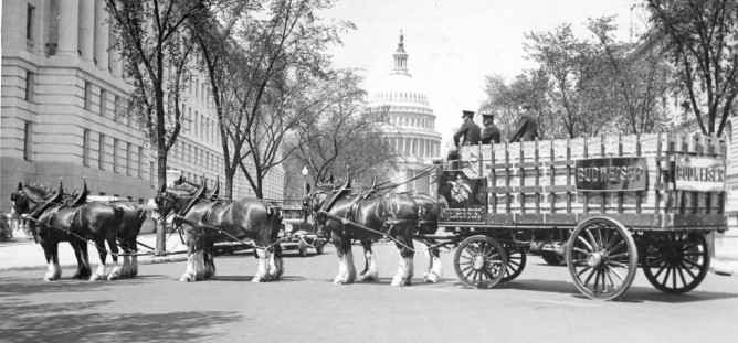 Clydesdale hitch to commemorate the repeal of Prohibition