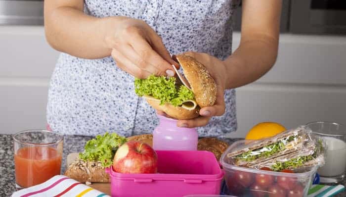 lunch box prep the night before