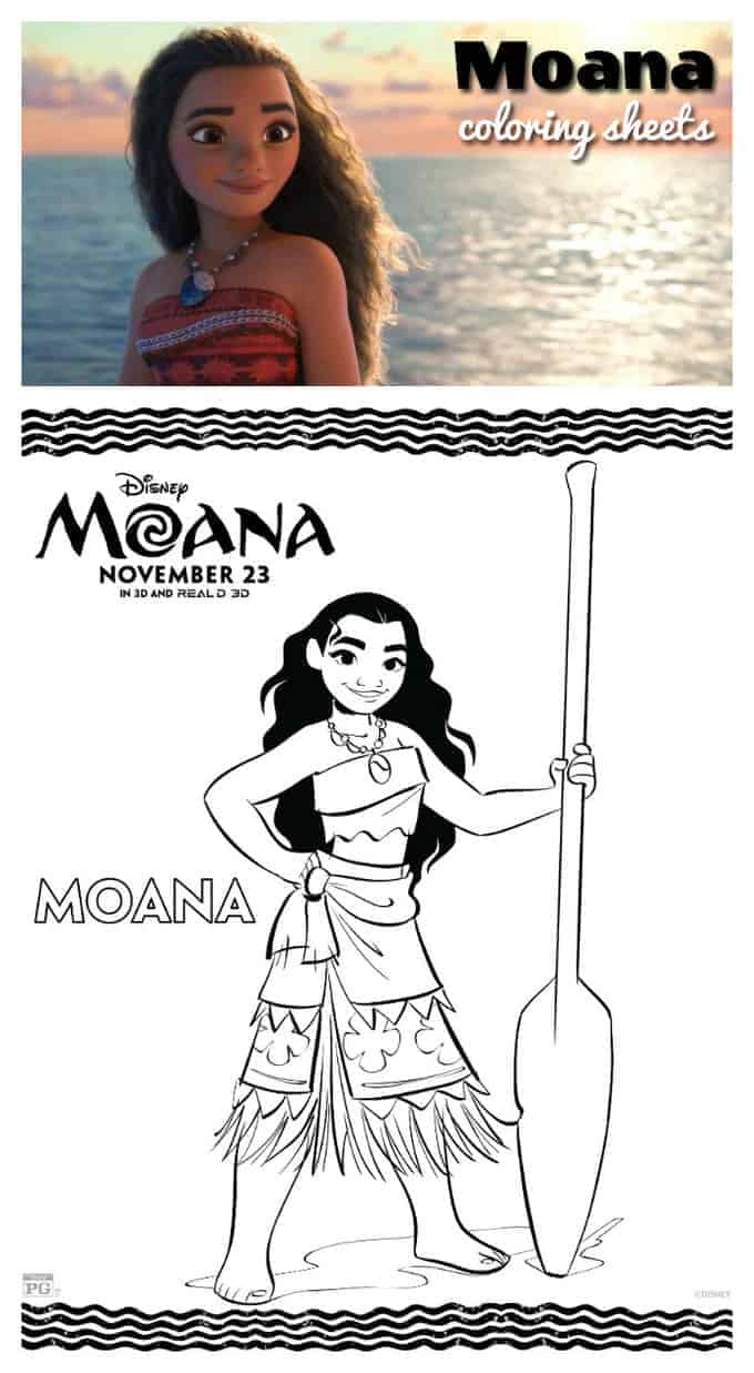 Moana coloring sheets