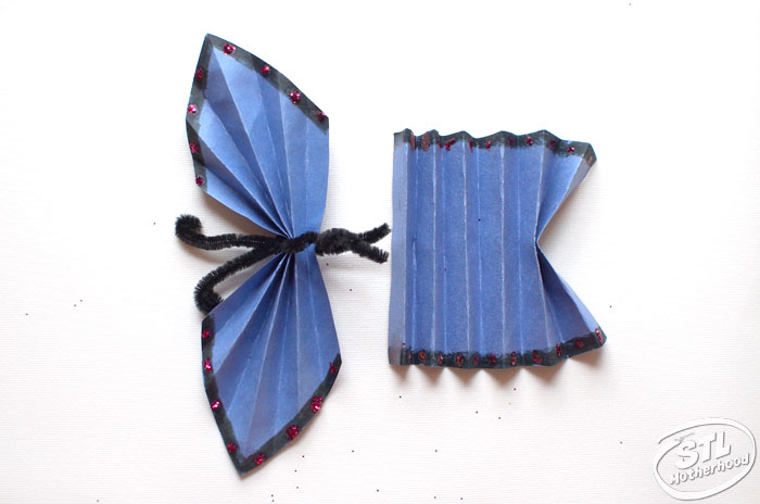 paper blue morpho butterfly craft