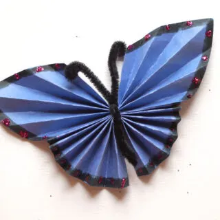 paper blue morpho butterfly craft