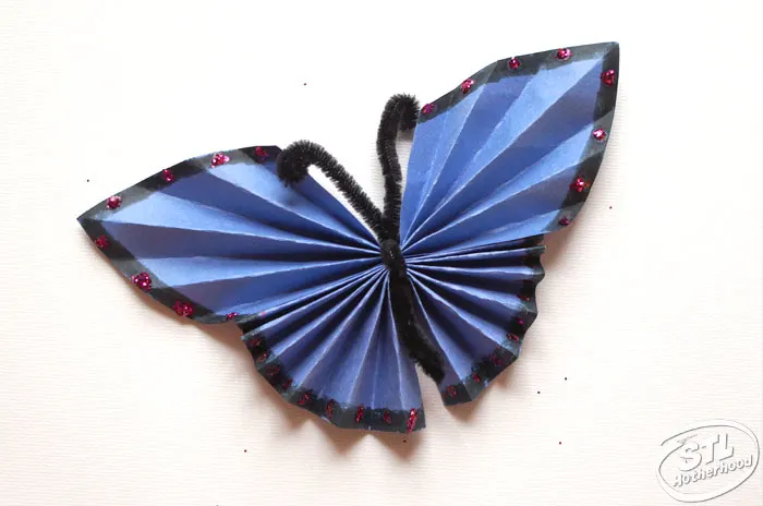 paper blue morpho butterfly craft