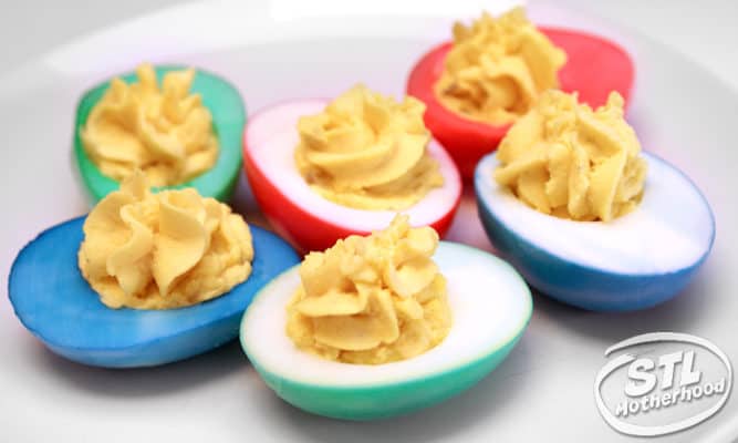 Rainbow Deviled Eggs for Easter - stlMotherhood