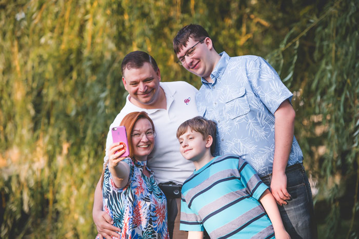 selfie family photo by Danielle Morhaus