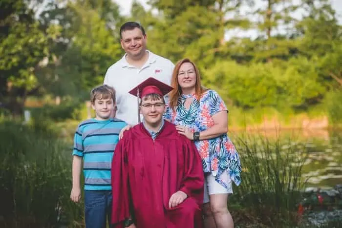 graduation family photo by Danielle Morhaus