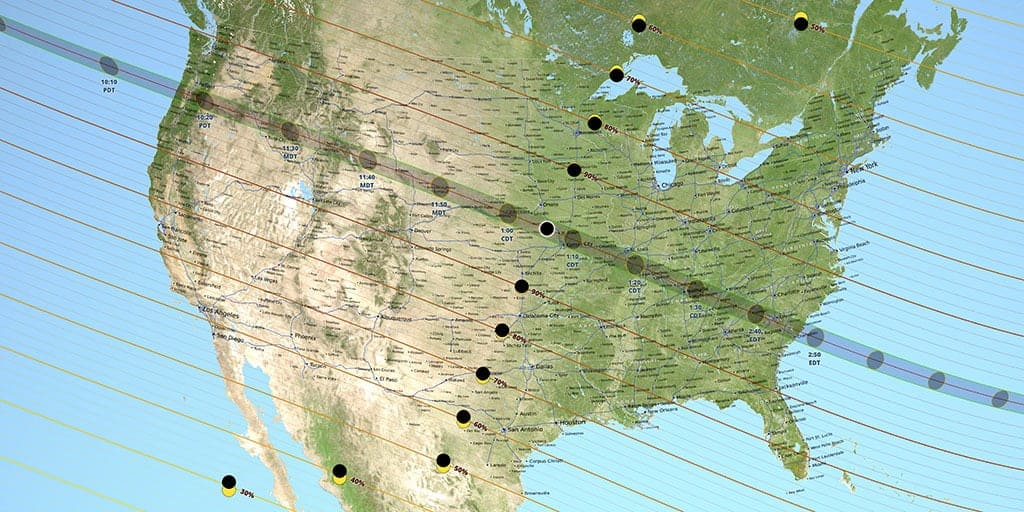 eclipse map from NASA