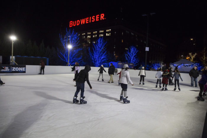 Brewery Lights in St. Louis ice skate