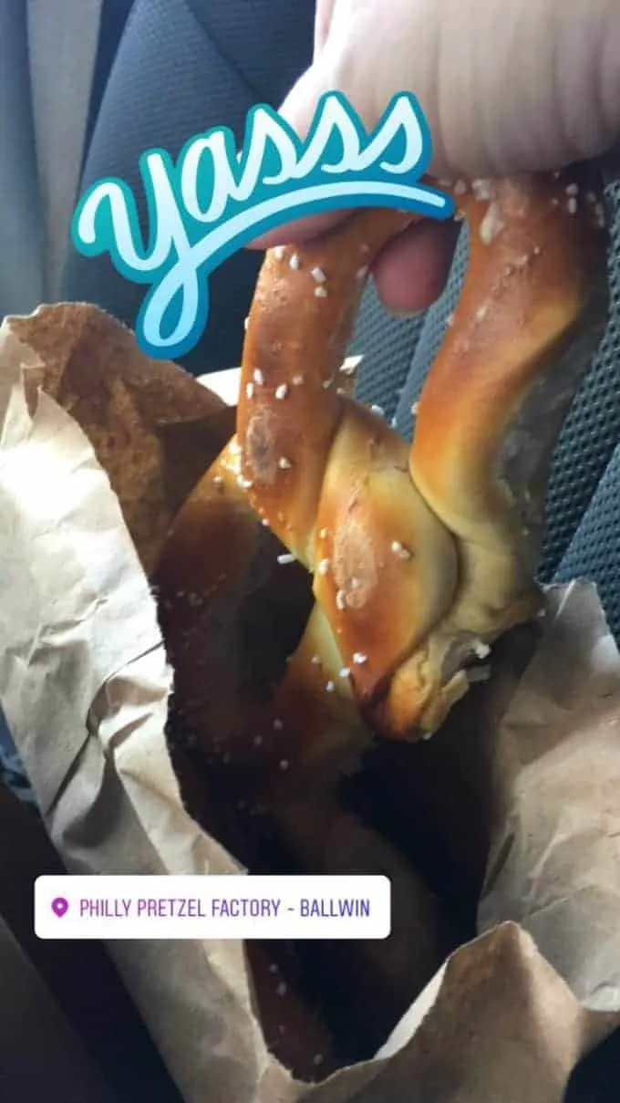 philly pretzel hand made