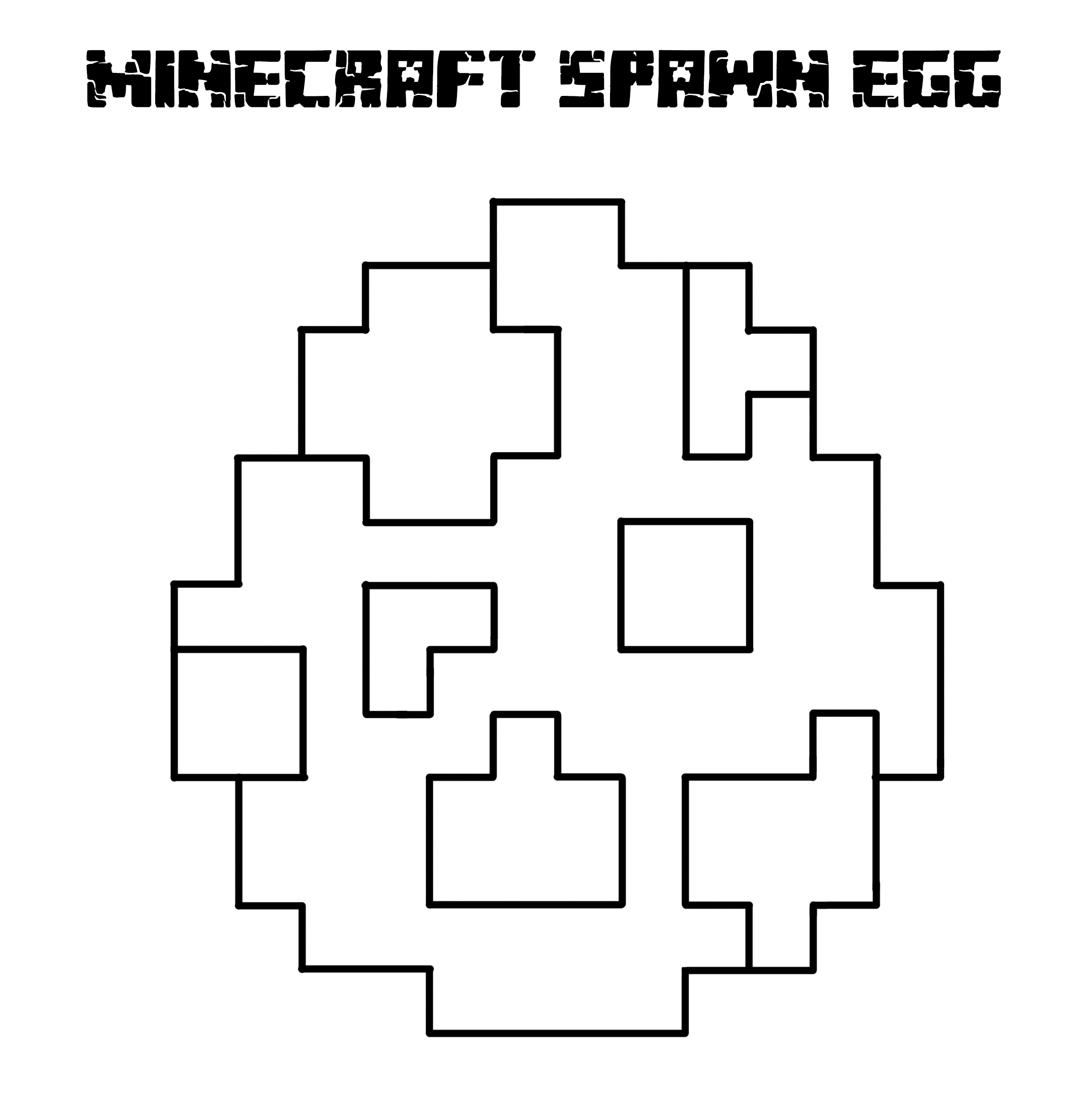 Minecraft spawn egg coloring sheet