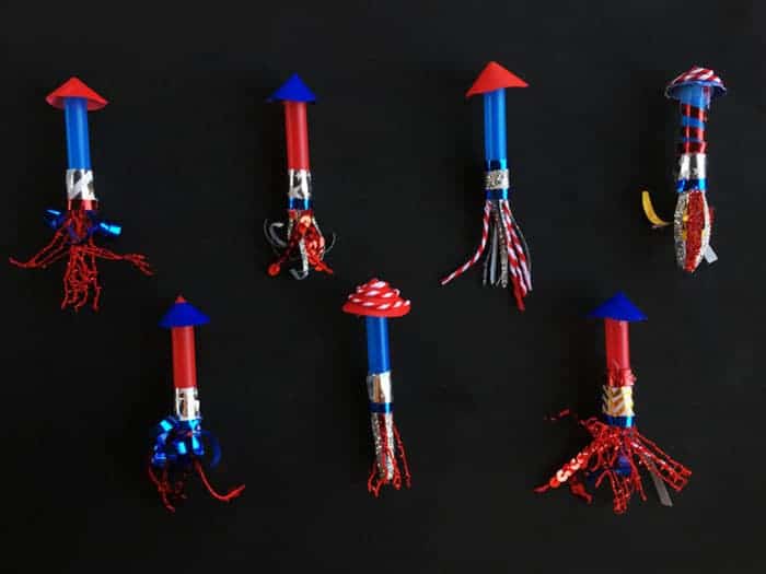 fireworks paper rockets