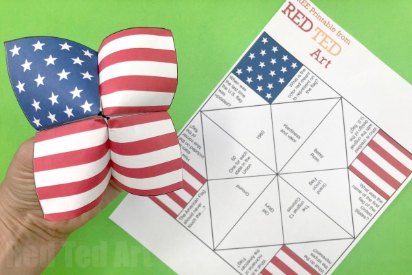 American flag fortune teller