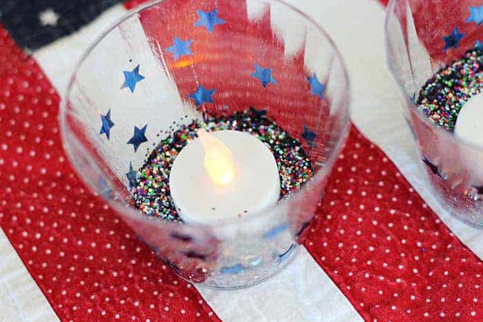 patriotic tea lights