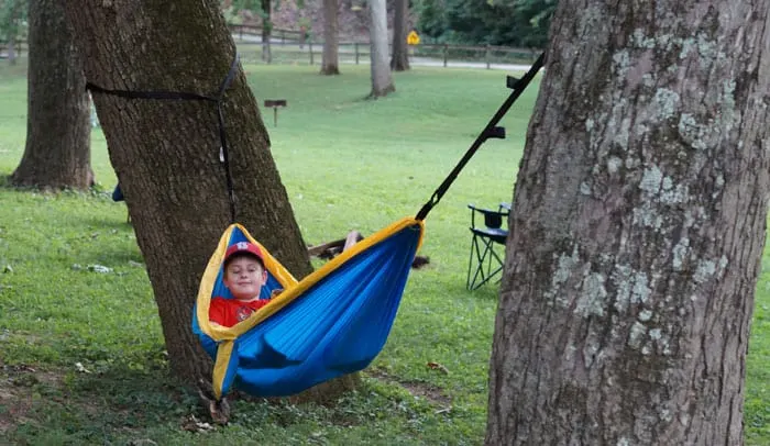 Meramec Caverns camping  trip hammock