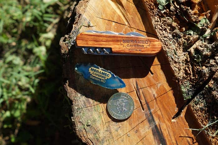 Meramec Caverns camping trip pocket knife