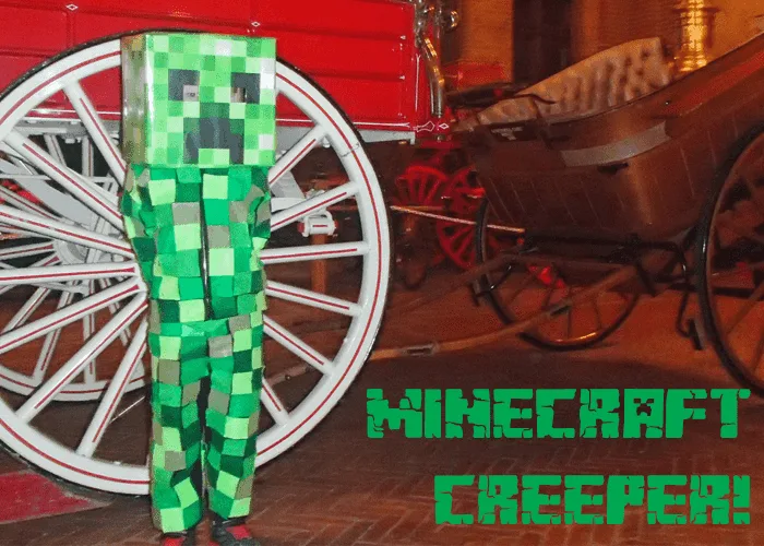 Girl's Minecraft Creeper Dress Costume