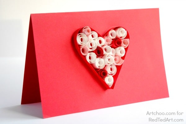 quilled heart Valentine