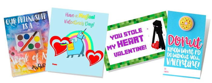 Shark Valentines Day Printable Cards School Classroom Valentine's