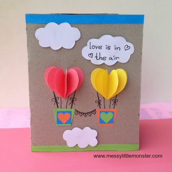 heart air balloons card