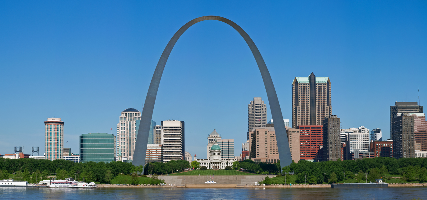 St. Louis skyline with Gateway Arch