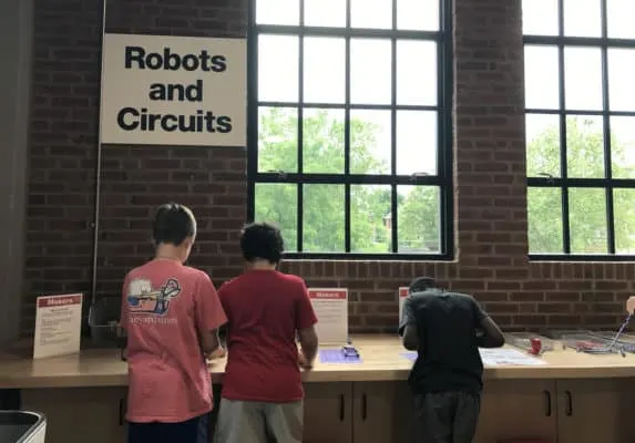 kids learning about circuits