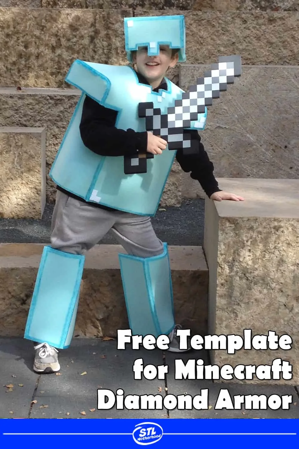 Make the best Halloween costume EVER this year! Be a Minecraft player in full diamond armor...made from foam!
#Minecraft #Halloween