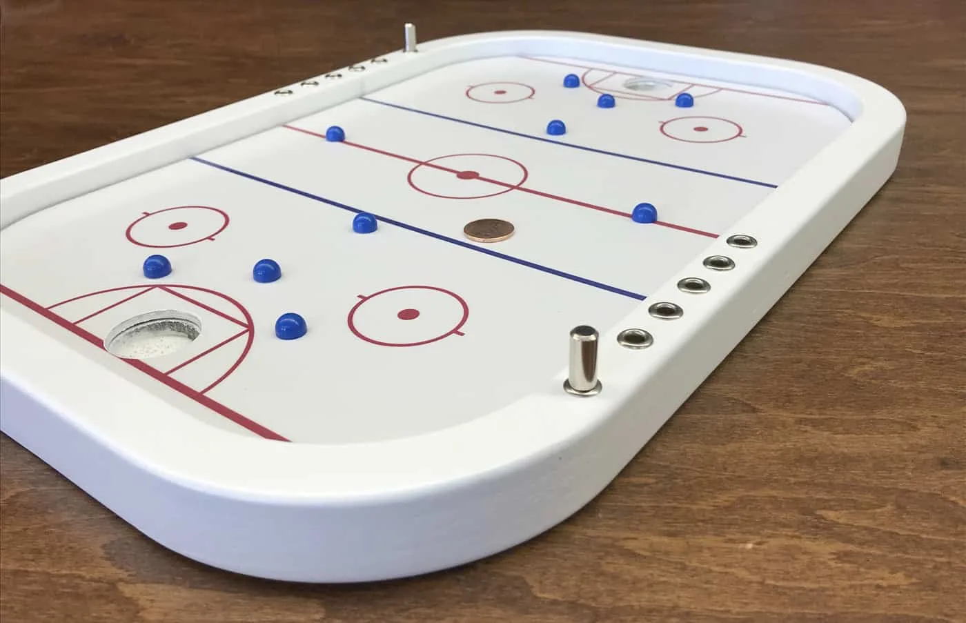 table top penny hockey board game