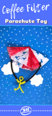 Make an Easy Parachute Person Toy with Coffee Filters - stlMotherhood