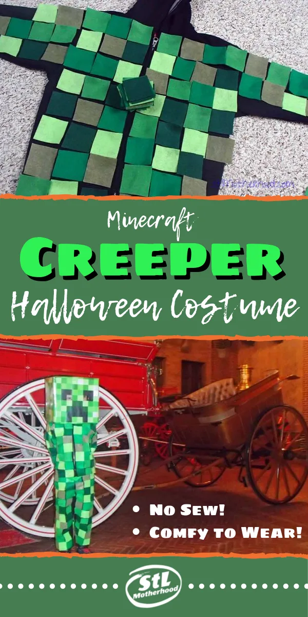 Minecraft wrapping ((CREEPER)) - BONUS head you can wear!