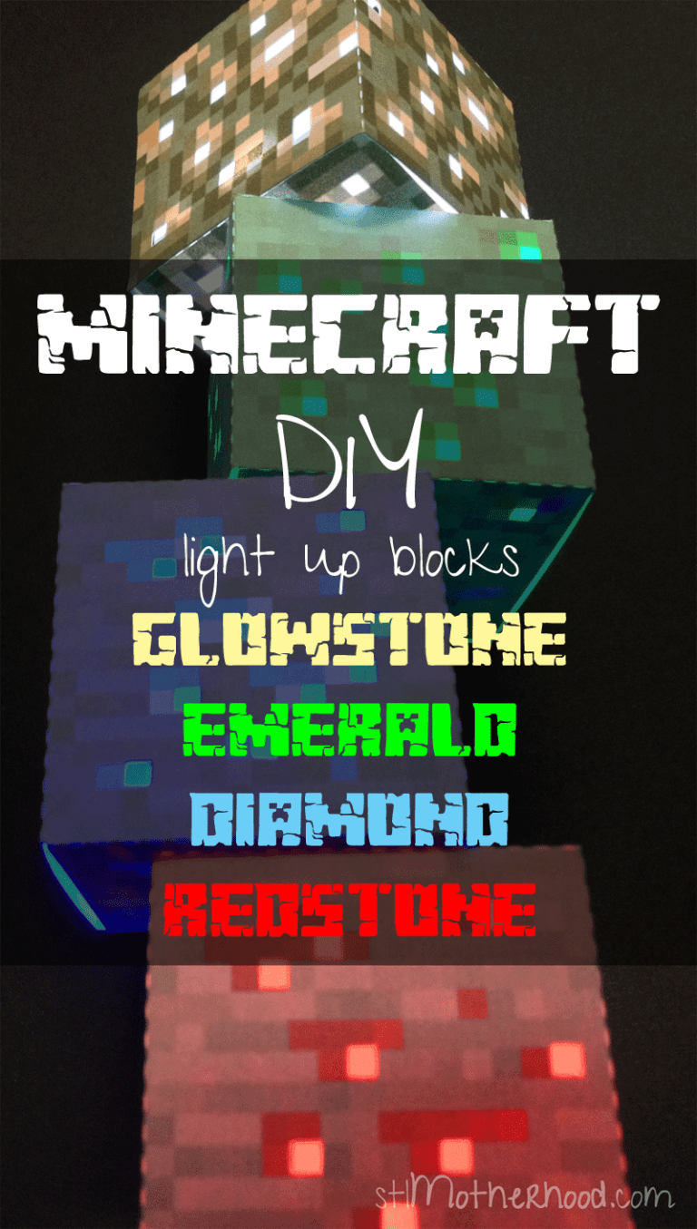 DIY Minecraft Light Up Blocks (with free printable) - stlMotherhood
