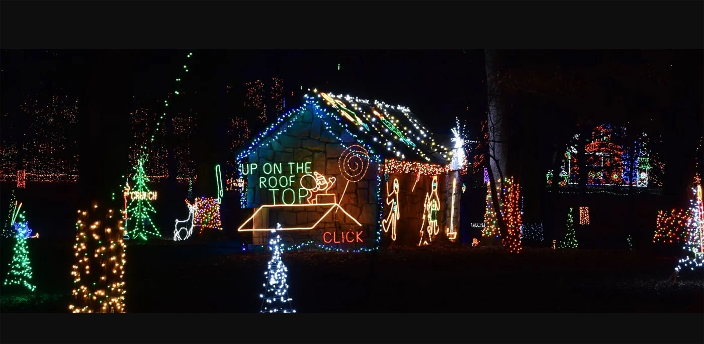 Christmas lights at Winter Wonderland