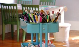 Organize crayons and markers by color family. My poor children The  price they will…