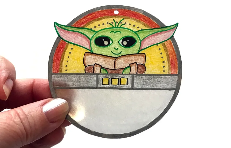 baby yoda suncatcher