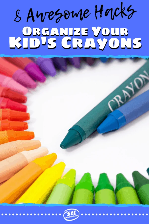 Quick Tip for Organizing Crayons, Markers, and Coloring Books